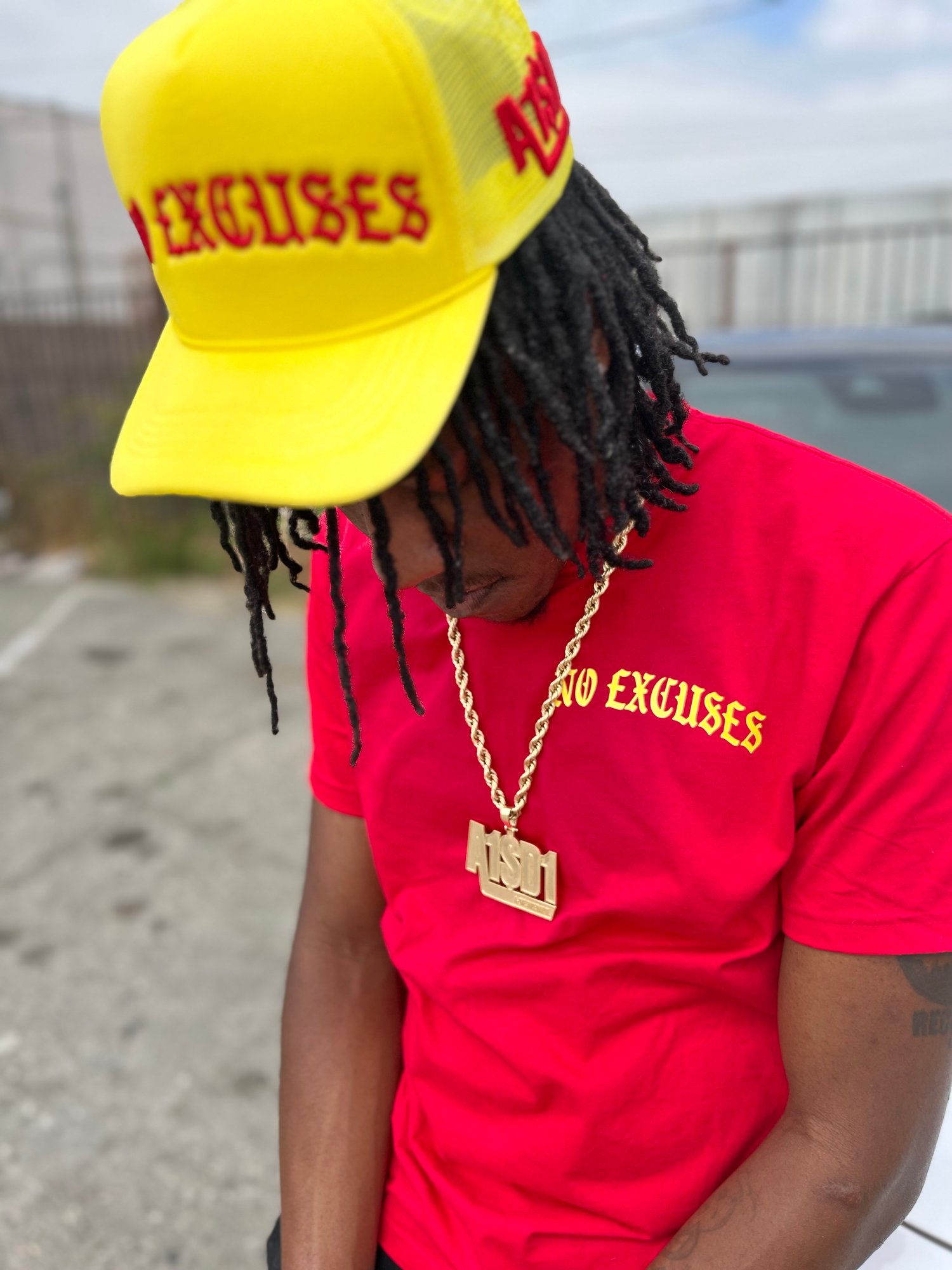 Image of No Excuses Tees (Red X Yellow) 