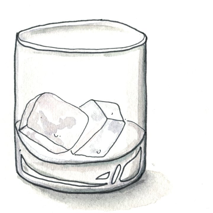 Image of Bourbon + Empty Glass Print