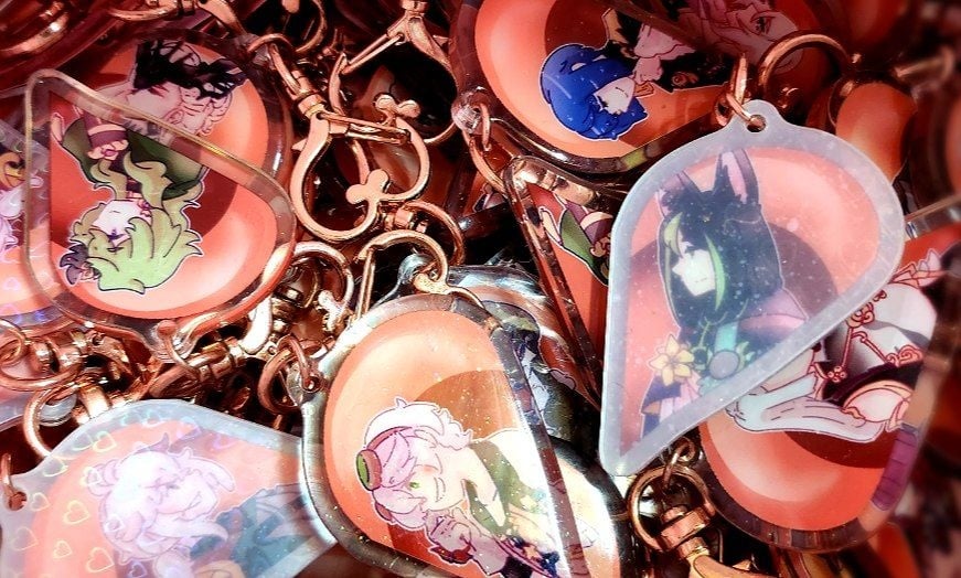 Image of 3 Charm Blind Bag - Genshin Half Hearts