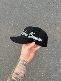 Image 5 of PINK BRIM BLACK LOS ANGELES DODGERS CUSTOM FITTED CAP