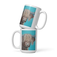 Image 1 of Highland Cow White glossy mug