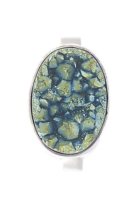 Image of Green Druzy Oval Ring