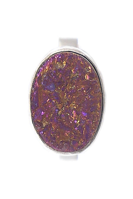 Image of Purple Druzy Oval Ring