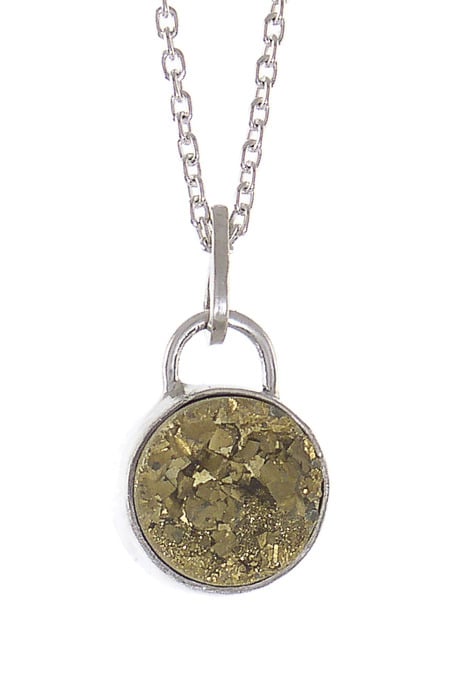 Image of Druzy Round Necklace {more color options}