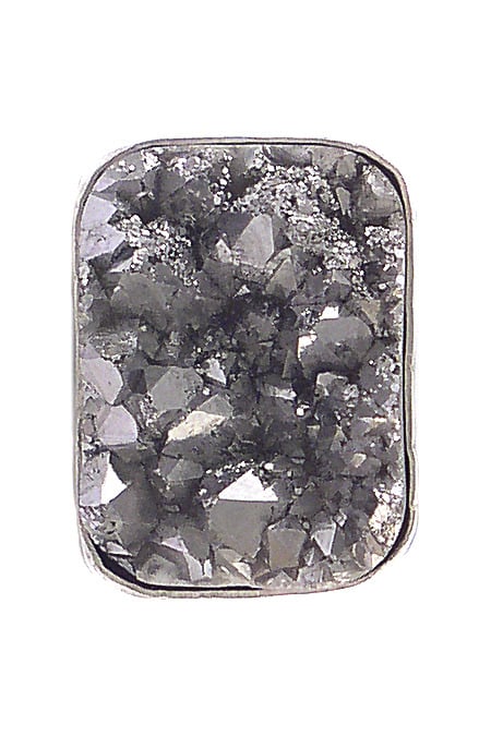 Image of Silver Druzy Pillow Ring