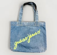 Image 1 of VTG 90s Guess Jeans Tote Denim Bag
