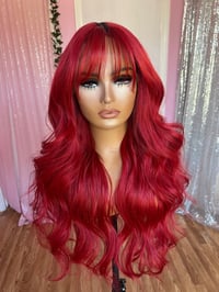 Image 3 of Red bang wig 