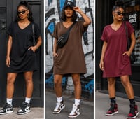 Image 1 of VNeck DIVA Tshirt Dress