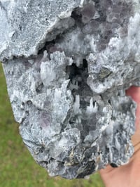 Image 23 of Green and Purple Fluorite with Calcite specimen #445