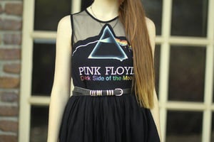 Image of Pink Floyd Black Mesh Dress