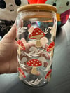 16oz "Mushrooms" Libbey Glass Cup