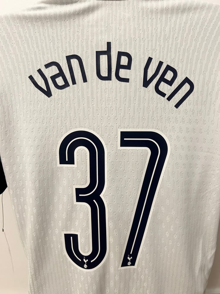 Image of Tottenham Hotspur “VAN DE VEN 37” Vaporknit 2024/25 Home Europa Final Shirt,   Large