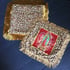 Leopard print fabric and red virgin of Guadalupe cushion cover with gold fringe Image 13