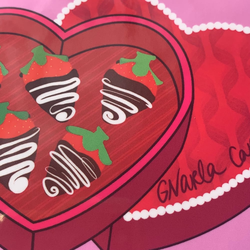 Box of chocolate strawberries Sticker 