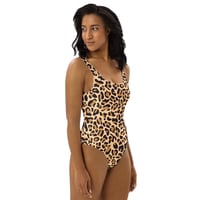 Image 1 of One-Piece Swimsuit (leopard print)