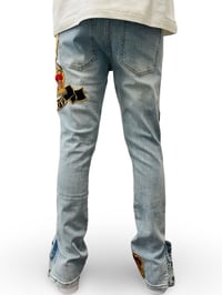 Image 6 of Royal Love Snap Button x Zipper Blue Jean 