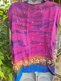 Image 6 of Mykonos sari jewel oversized waistcoat / top 10-18 blue pink