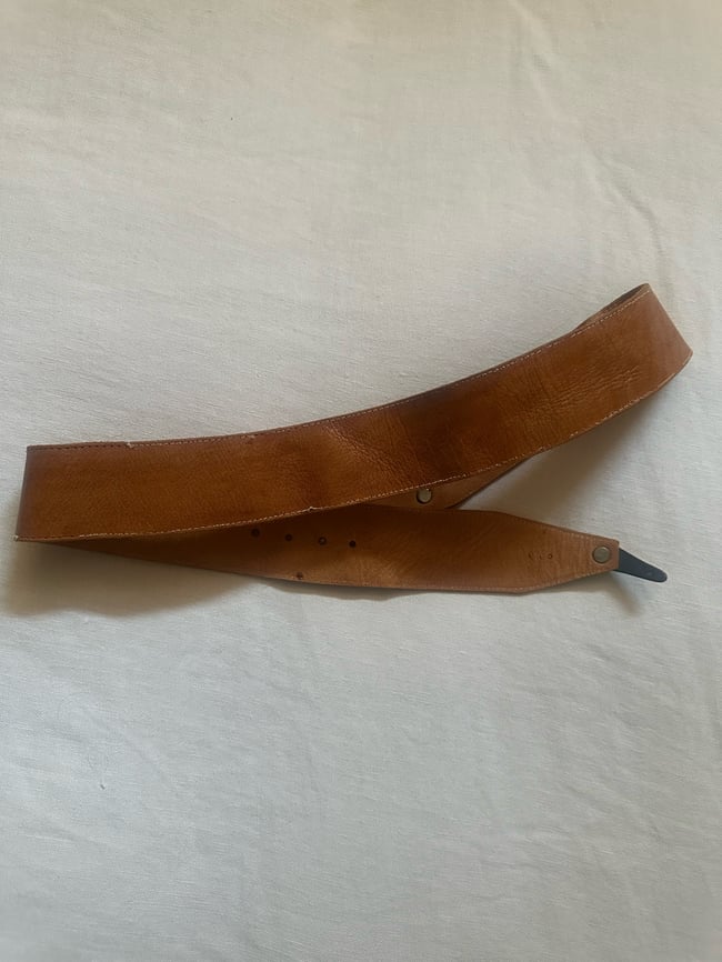 70s leather and metal SNAKE belt 