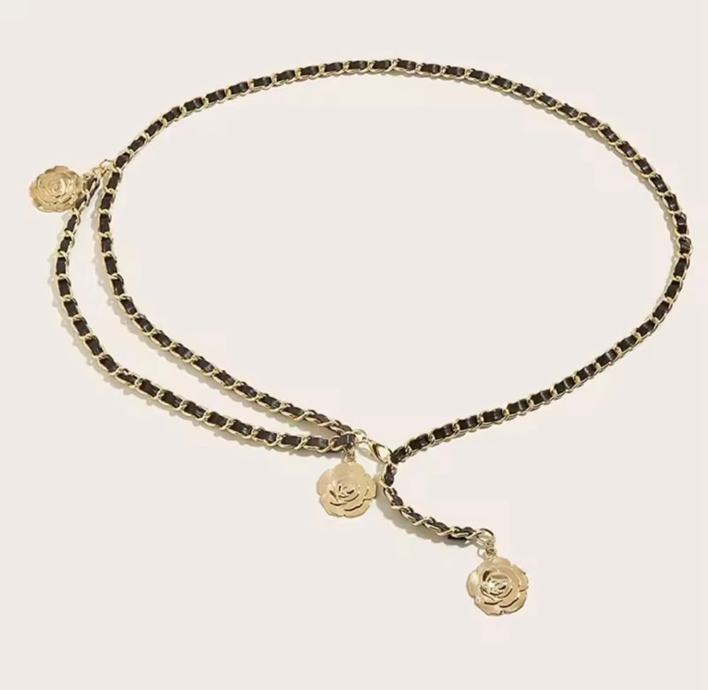 Image of Black & Gold Chain Belt