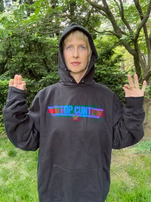 Image of Black Top Cunt Hanes Hoodie (Large and XL only)