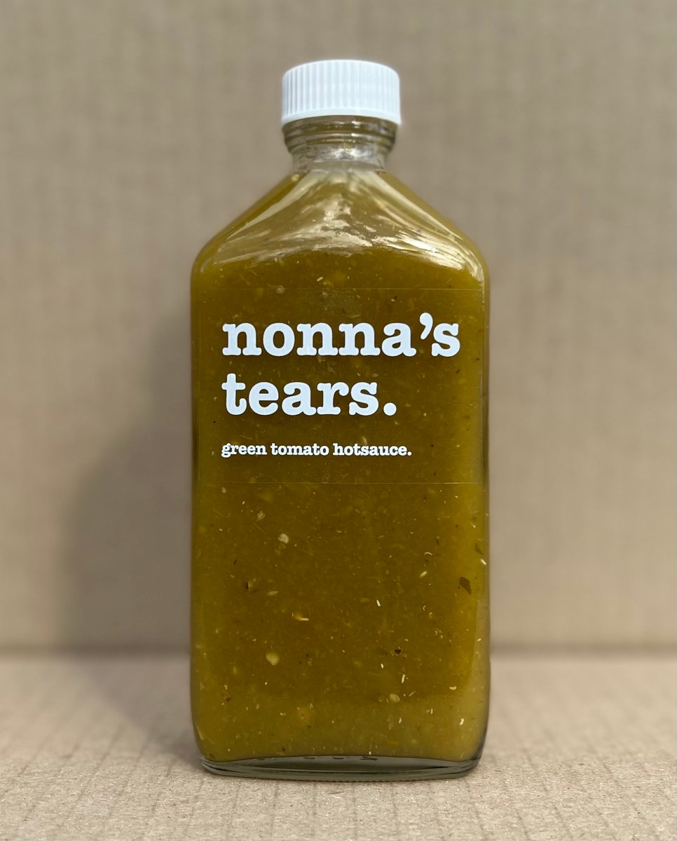 green tomato hotsauce. 200ml nonna’s tears.