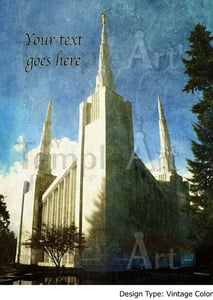 Image of Portland Oregon LDS Mormon Temple Art 001 - Personalized LDS Temple Art