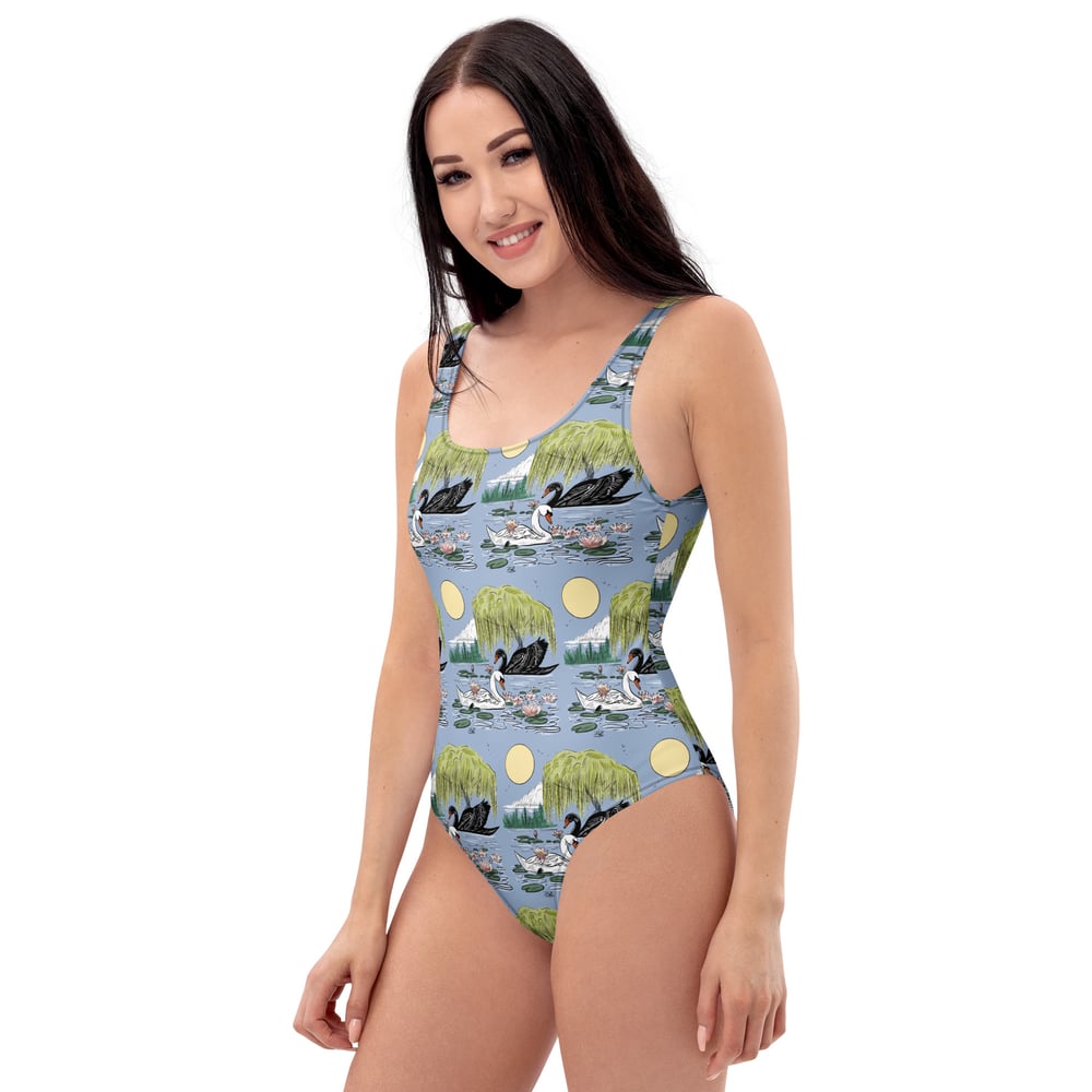Swan Lake in color One-Piece Swimsuit