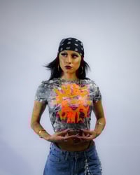 Image 2 of “LOVERS NEVER DIE” CAMO CROP