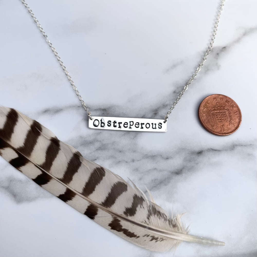 Handmade Sterling Silver Personalised Necklace - Obstreperous