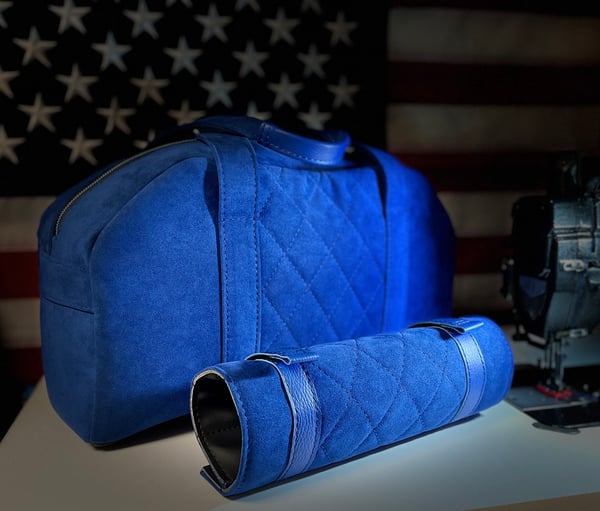 Image of Nogaro blue akantara duffle and tool roll