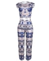 Tori Two Piece Pants Set Blue