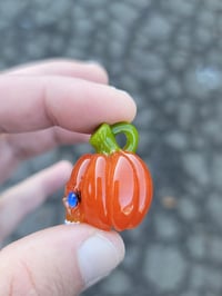 Image 5 of Blue eye small Skull Pumpkin Pendant