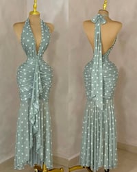 Image 1 of Ruched polka Dress