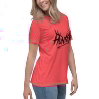 Image 3 of Women's Relaxed T-Shirt, Hunter Antlers T-Shirt | Deer Hunting Outdoor Graphic Tee