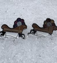 Image 1 of Yarn Sleigh ALL DAY  Enamel Pin 