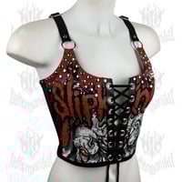 Image 1 of Slipknot "Tie Dye” Lace-Up Top (SIZE XS)