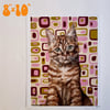 Orange Tabby cat print
