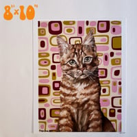 Image 2 of Orange Tabby cat print
