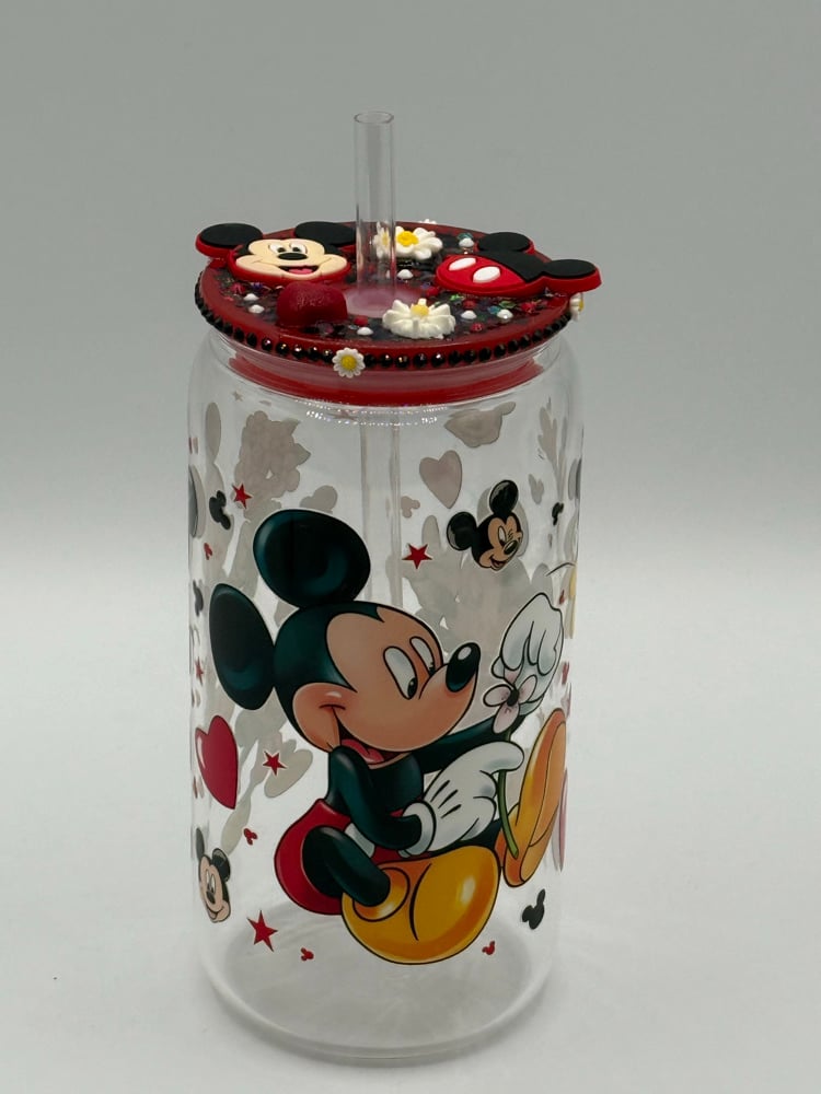 Image of 16oz Mickey Mouse Glass Tumbler