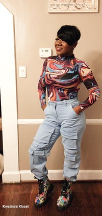 Image 6 of Swirl "pink/purple " Top 