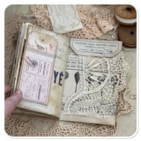 Image 4 of Vintage french lace sample folder Junk Journal