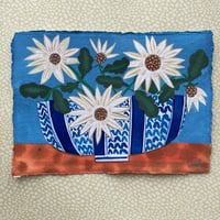 Image 1 of Oxide Daisies in a Blue and White Bowl
