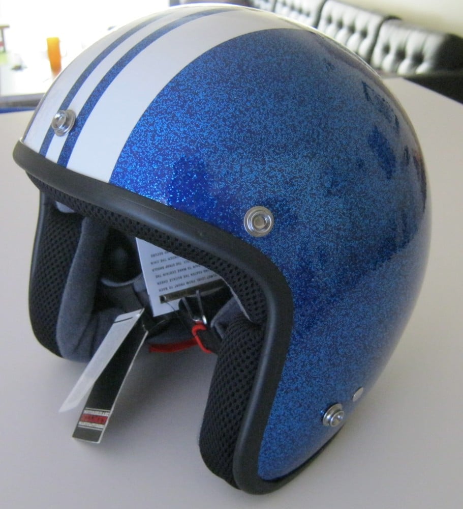 Image of BLUE FLAKE MOTOBRIGADE HELMET