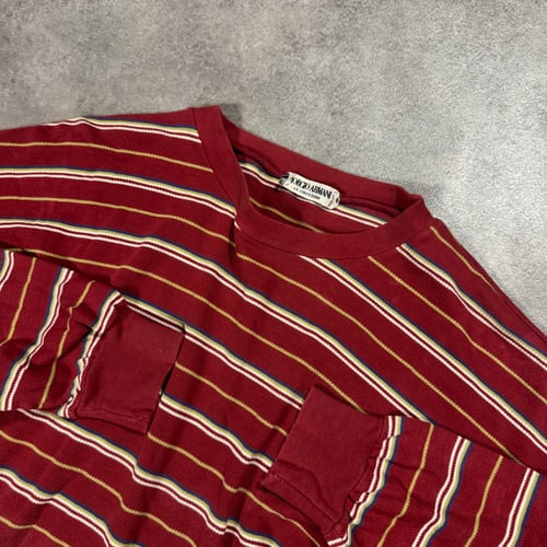 Image of 1980s Giorgio Armani Striped Sweatshirt, Size Large
