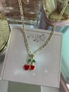 Red Cherry Dainty Necklace 