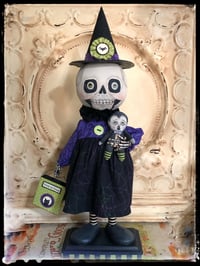 Image 1 of Halloween Skeleton Witch Doll