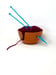 Image of Orange Glazed String Bowl