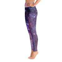 Image 4 of PURPLE GALAXY YOGA LEGGINGS 