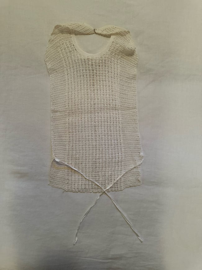 antique hand crochet halter dickey 