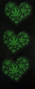 Weed Leaf Heart Sticker Image 2